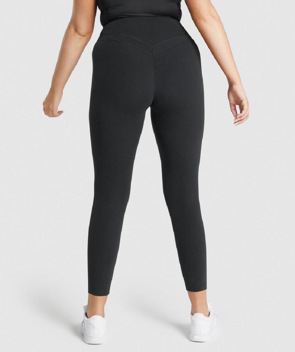 Legginsy Damskie Gymshark Whitney High Rise Czarne | PL 2239XYU